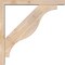 Ekena Millwork Funston Block Smooth Bracket w/ Offset Brace, Douglas Fir, 3 1/2"W x 22"D x 22"H BKT0402X22X22FST05SDF - alternate 2